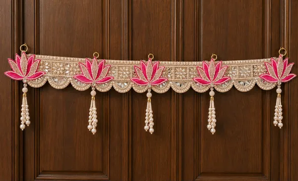 Beaded_Traditional_Lotus_Floral_Door_Toran