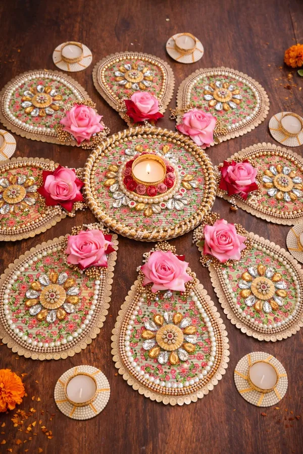 Beaded_Floral_Rangoli_Set_With_Diya_Decor