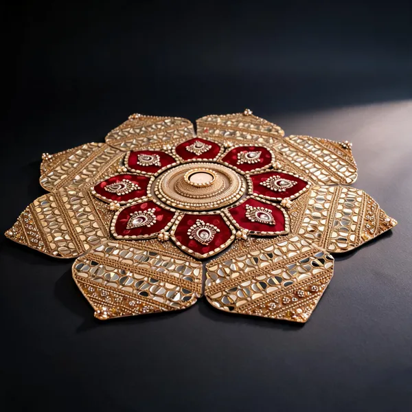 Gold_Tone_Festive_Floral_Rangoli_Diya