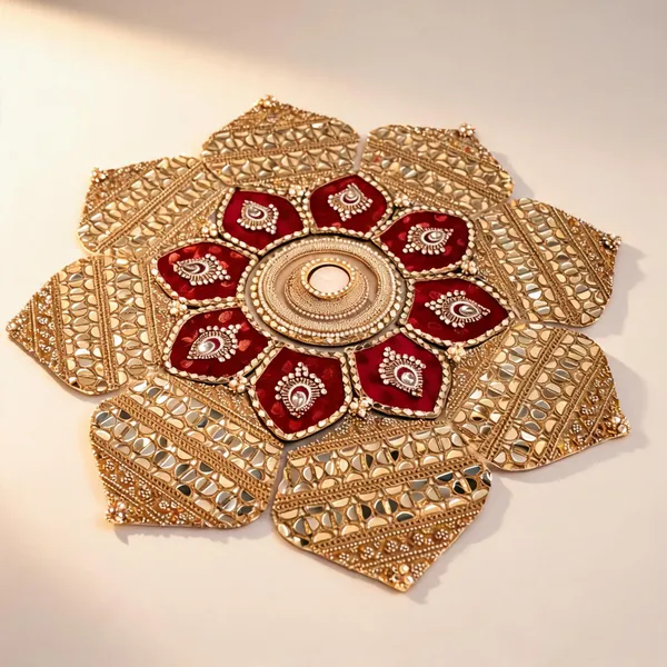 Gold_Tone_Festive_Floral_Rangoli_Diya