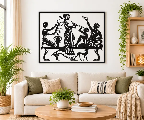 Black_Contemporary_Tribal_Silhouette_Wall_Art