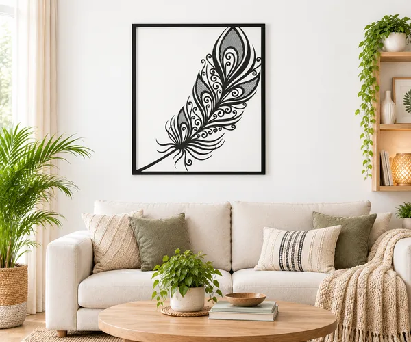 Modern_Feather_Pattern_Framed_Wall_Art