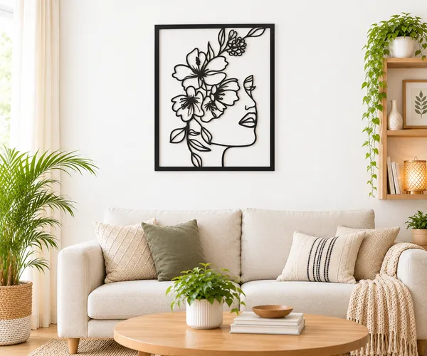Metal_Minimalist_Floral_Face_Wall_Art