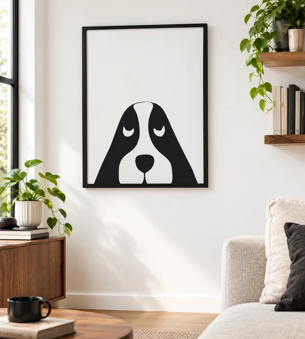 Modern_Black_And_White_Dog_Illustration_Wall_Art