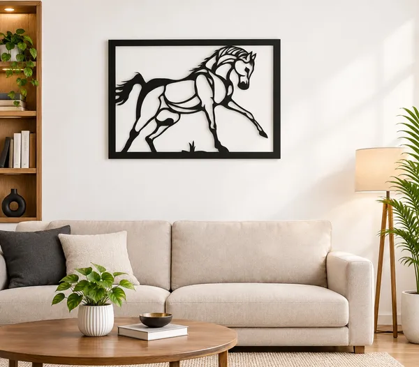 Black_Framed_Horse_Silhouette_Wall_Art