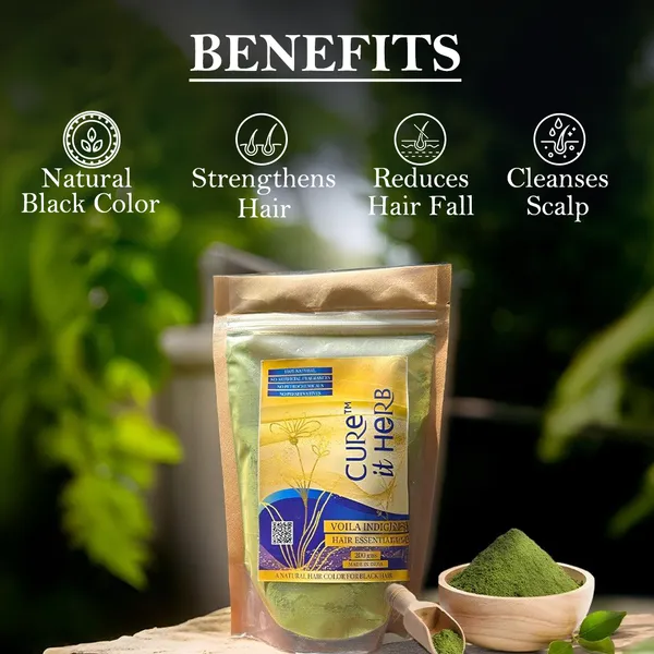 Cureitherb_Voila_Organic_Indigo_Leaf_Natural_Hair_Colour_Powder