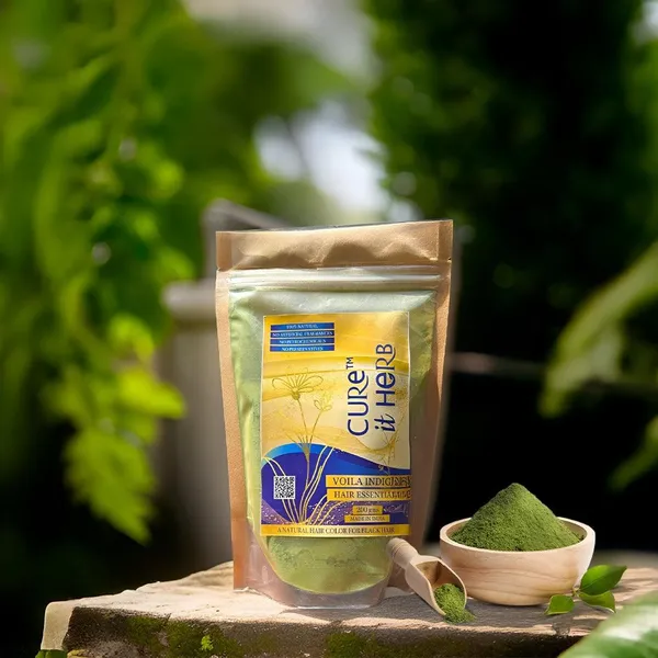 Cureitherb_Voila_Organic_Indigo_Leaf_Natural_Hair_Colour_Powder