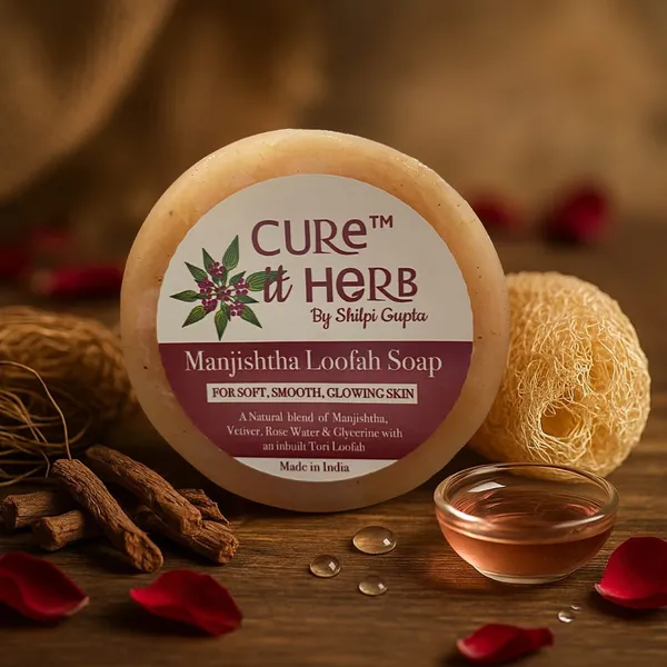 Cureitherb_Manjishtha_Loofah_Exfoliating_Herbal_Soap