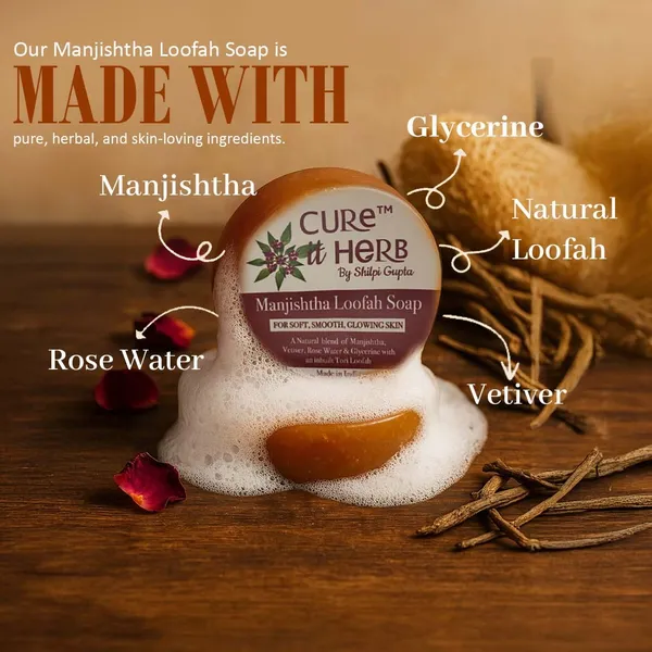 Cureitherb_Manjishtha_Loofah_Exfoliating_Herbal_Soap