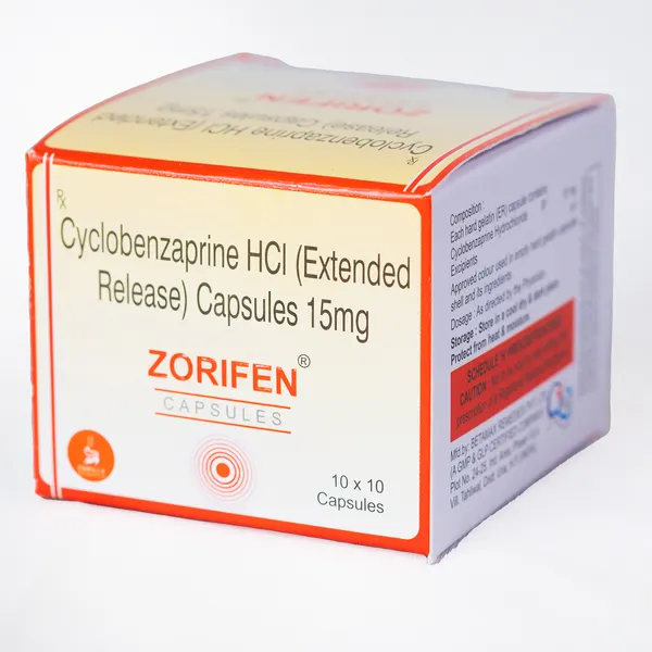 Zorifen_I_Cyclobenzaprine_HCI_I_Extended_Release_I_15_mg_10_Capsules