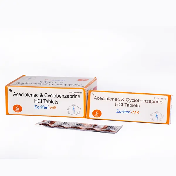 Zorifen-MR_I_Aceclofenac_I_Cyclobenzaprine_HCI_I_10_Tablets