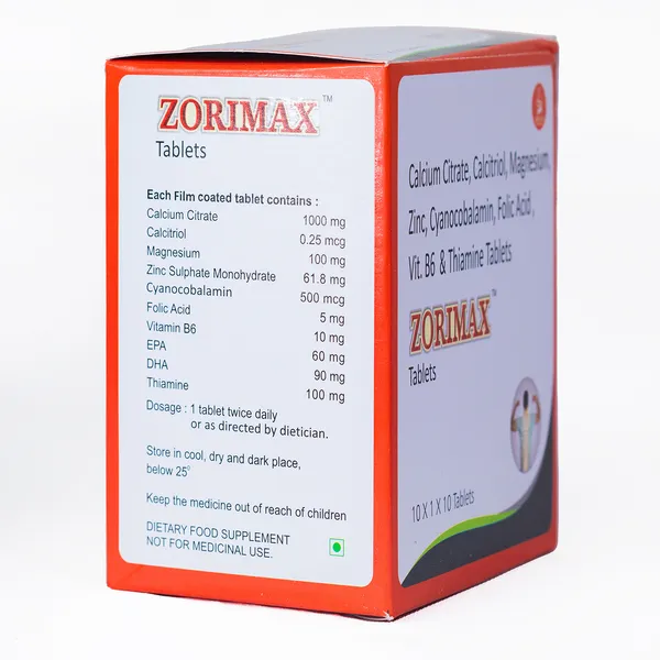 Zorimax_Tablet_I_Calcium_Citrate_I_Calcitriol_I_Magnesium_I_Zinc_I_Cyanobalamin_I_Folic_Acid_5_mg_I_Vit_B6_10_mg_I_Thiamine_I_10_Tablets