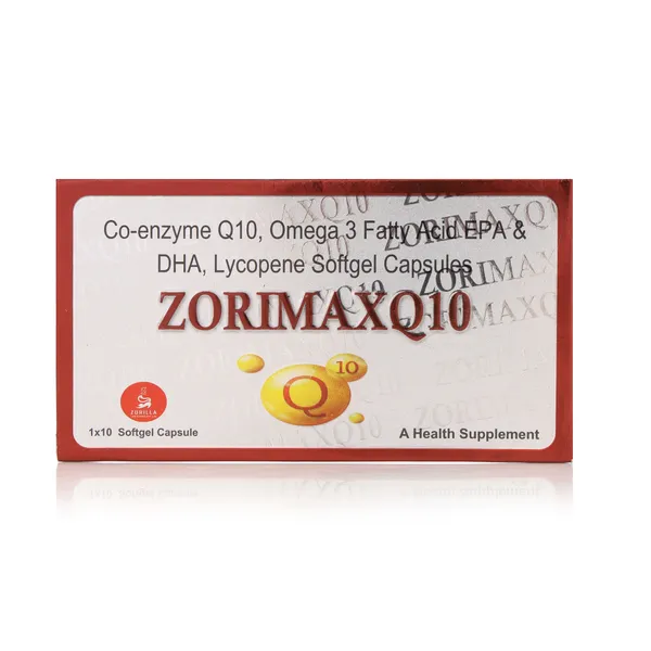 Zorimax_Q10_I_Co-Enzyme_Q10_I_Omega_3_Fatty_Acid_I_EPA_I_DHA_I_Lycopene_I_Softgel_Capsules_I_Health_Supplement_I_10_Tablets