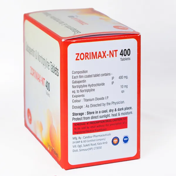 Zorimax_NT_400_Gabapentin_I_Nortriptyline_10_Tablets