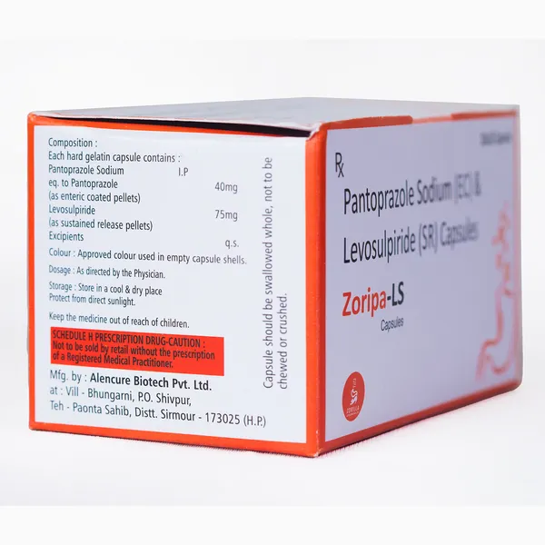 Zoripa-LS_I_Pantoprazole_Sodium_I_EC_I_I_Levosulpiride_I_SR_I_10_Capsules