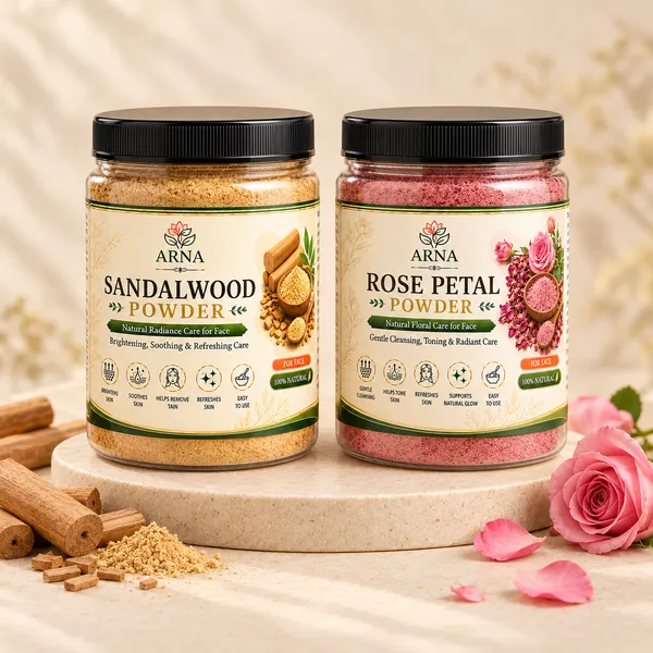 Sandalwood_&_Rose_Petal_Powder_For_Face_And_Skin_Care_-_Combo_Pack_Of_2_-_Each_100gm