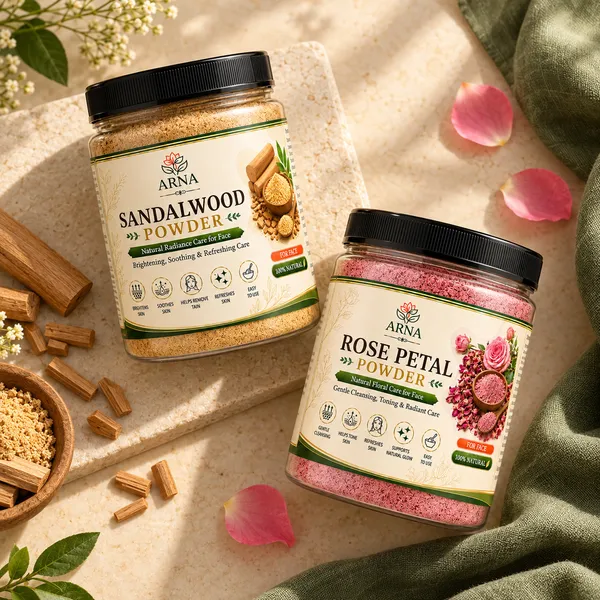 Sandalwood_&_Rose_Petal_Powder_For_Face_And_Skin_Care_-_Combo_Pack_Of_2_-_Each_100gm