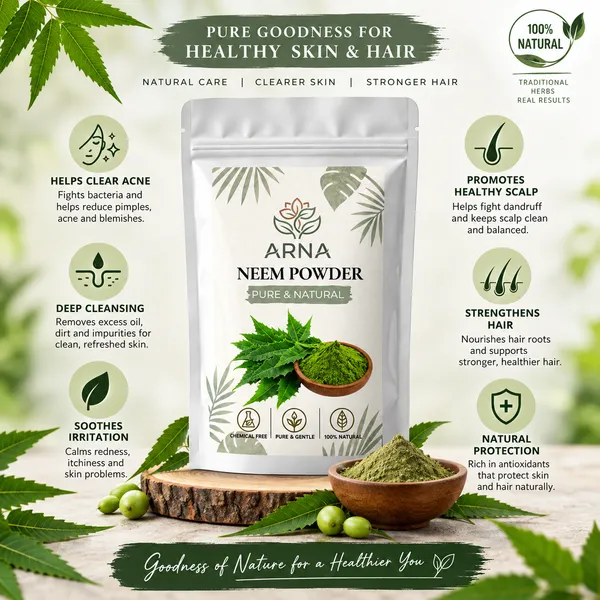 Neem_Powder_For_Hair_Cleanser_And_Skin_Care_|_Azadirachta_Indica_100g