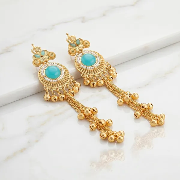 Sky_Blue_Gold_Plated_Brass_Kashmiri_Chain_Drop_Jhumka_Earrings_For_Women
