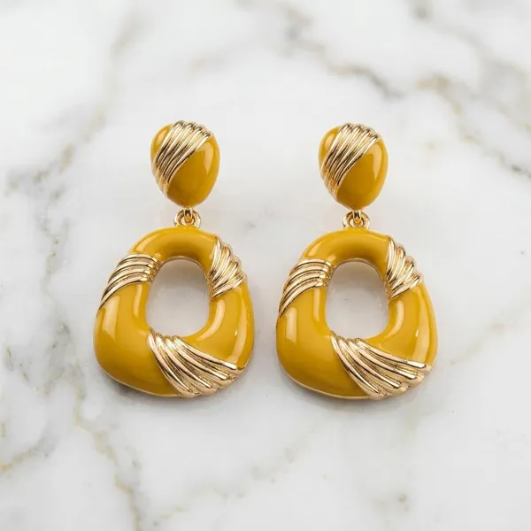 Yellow_Gold_Plated_Brass_Enamel_Oval_Drop_Earrings_For_Women