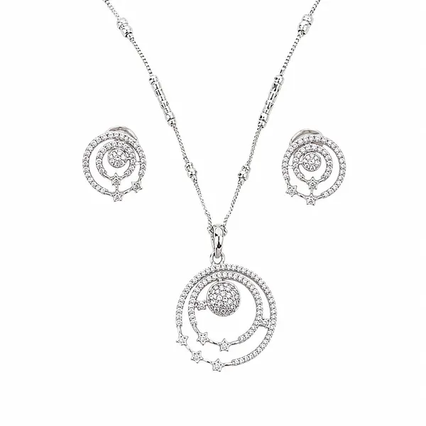 Silver_Brass_Ad_Diamond_Circular_Pendant_Necklace_Set_For_Women