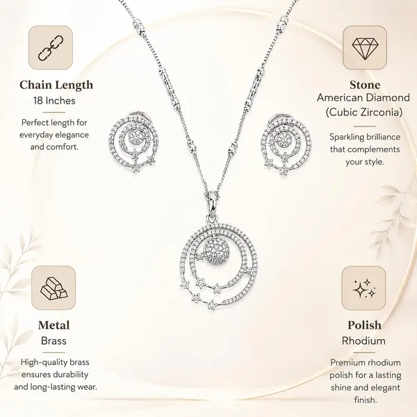 Silver_Brass_Ad_Diamond_Circular_Pendant_Necklace_Set_For_Women