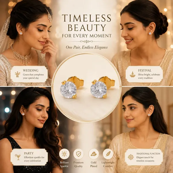 White_Gold_Plated_Brass_Cubic_Zirconia_Solitaire_Stud_Earrings_For_Women_-_Pack_of_2