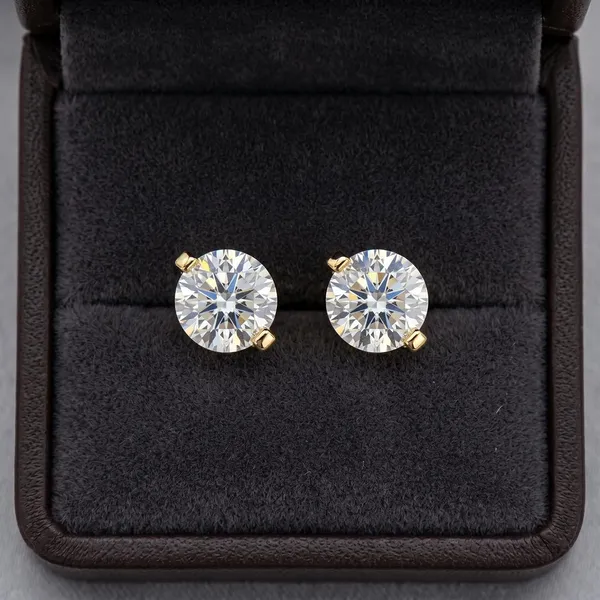 White_Gold_Plated_Brass_Cubic_Zirconia_Solitaire_Stud_Earrings_For_Women_-_Pack_of_2