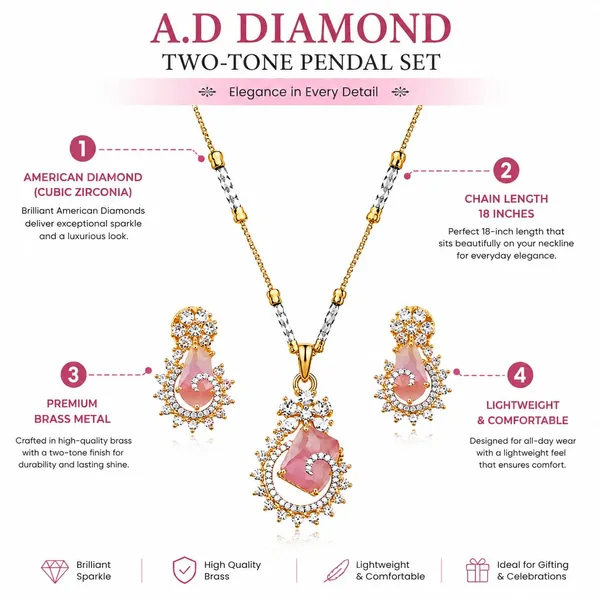 Two-Tone_Gold_Silver_Brass_Pink_Enamel_Ad_Pendant_Necklace_Set_For_Women
