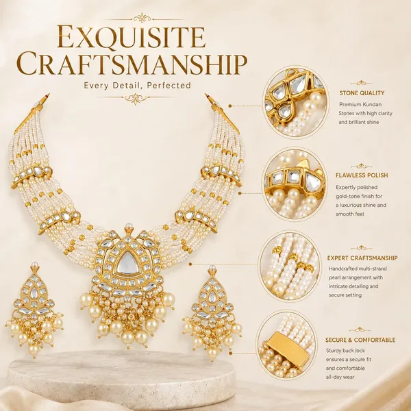 Antique_Gold_White_Brass_Pearl_Kundan_Choker_Necklace_Set_For_Women