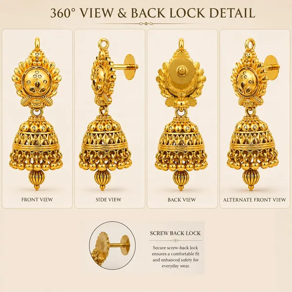 Gold_Brass_24K_Gold_Plated_Temple_Style_Jhumka_Earrings_For_Women
