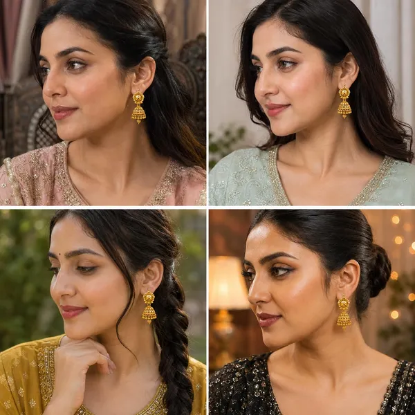 Gold_Brass_24K_Gold_Plated_Temple_Style_Jhumka_Earrings_For_Women