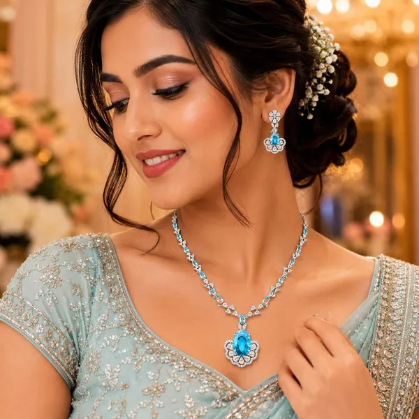 Aqua_Blue_White_Gold_Plated_Brass_Cz_American_Diamond_Necklace_Set_For_Women