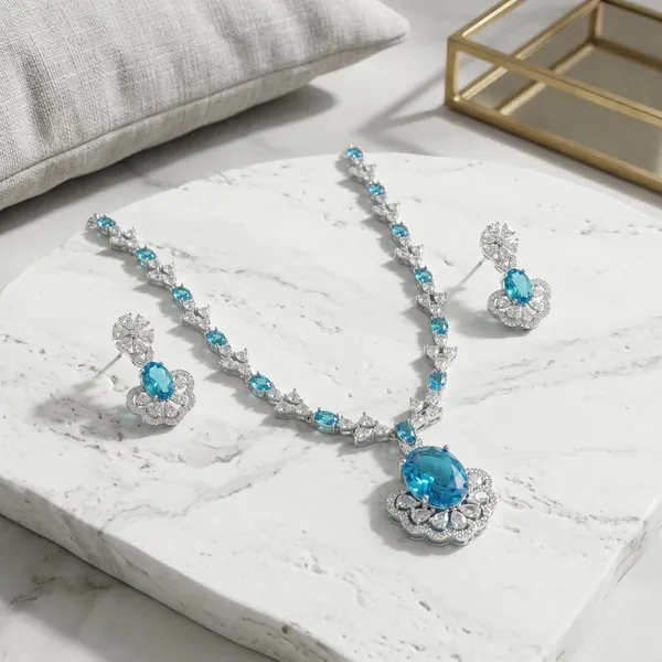 Aqua_Blue_White_Gold_Plated_Brass_Cz_American_Diamond_Necklace_Set_For_Women