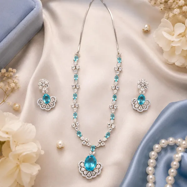 Aqua_Blue_White_Gold_Plated_Brass_Cz_American_Diamond_Necklace_Set_For_Women