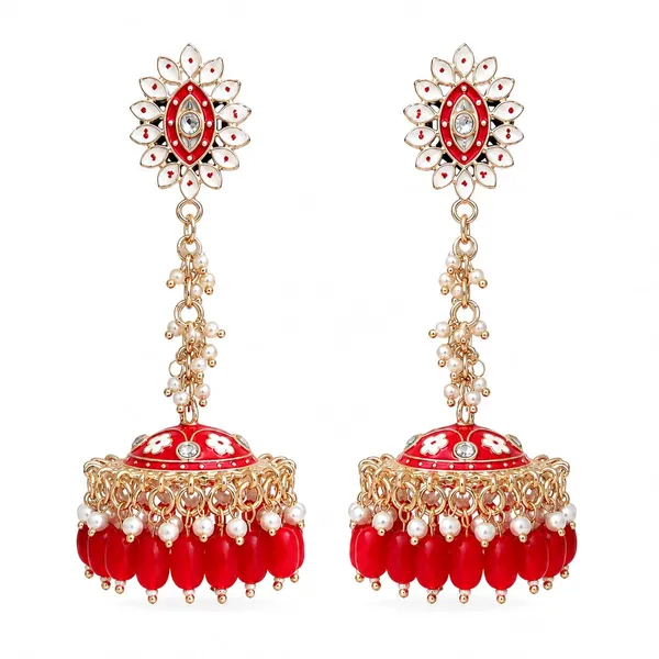 Red_Gold_Plated_Brass_Meenakari_Long_Drop_Pearl_Jhumka_Earrings_For_Women