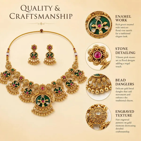 Antique_Gold_Brass_Meenakari_Choker_Necklace_Set_For_Women