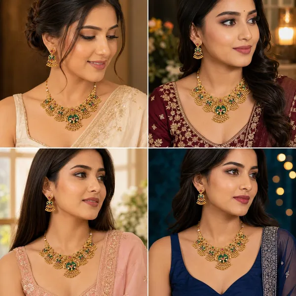 Antique_Gold_Brass_Meenakari_Choker_Necklace_Set_For_Women