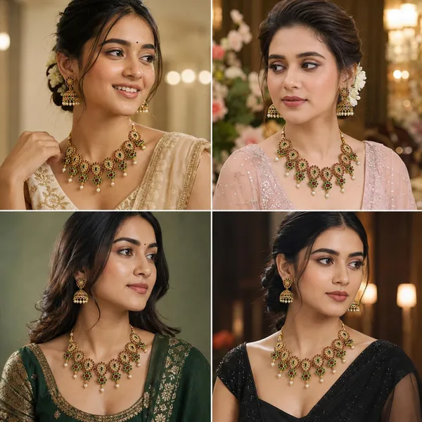 Multicolor_Gold_Plated_Brass_Temple_Necklace_Jhumka_Set_For_Women