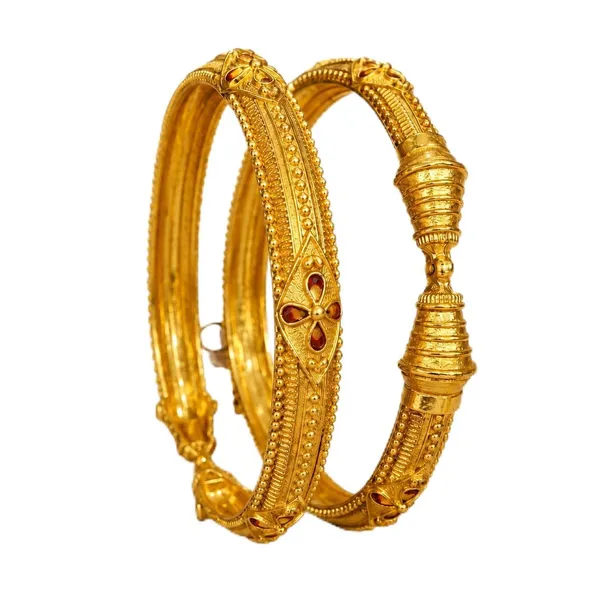 Golden_Gold_Plated_Brass_Embossed_Kadli_Bangle_Bracelet_For_Women