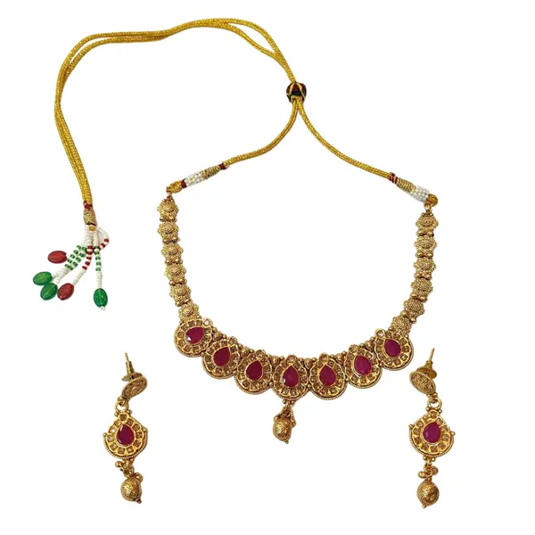 Gold_Brass_Kundan_Red_Stone_Gold_Plated_Necklace_Set_For_Women