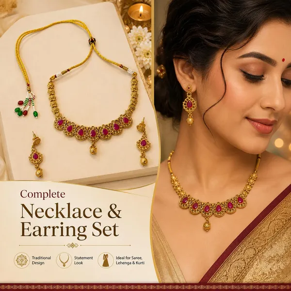 Gold_Brass_Kundan_Red_Stone_Gold_Plated_Necklace_Set_For_Women