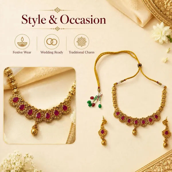 Gold_Brass_Kundan_Red_Stone_Gold_Plated_Necklace_Set_For_Women