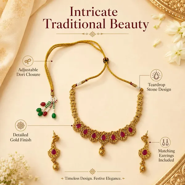 Gold_Brass_Kundan_Red_Stone_Gold_Plated_Necklace_Set_For_Women