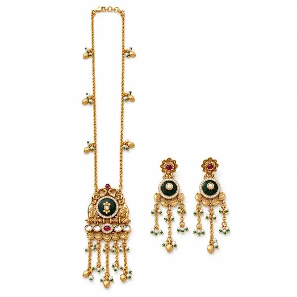 Multicolor_Gold_Tone_Brass_Traditional_Long_Necklace_Set_For_Women