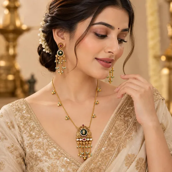 Multicolor_Gold_Tone_Brass_Traditional_Long_Necklace_Set_For_Women