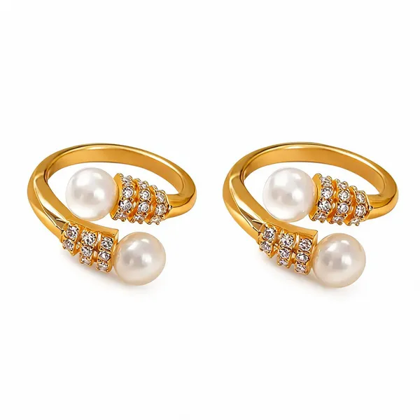 Gold_White_Gold_Plated_Double_Pearl_Open_Band_Ring_For_Women_-_Pack_of_2