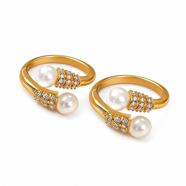 Gold_White_Gold_Plated_Double_Pearl_Open_Band_Ring_For_Women_-_Pack_of_2