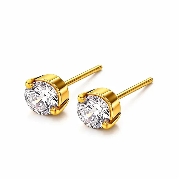 White_Gold_Plated_Brass_Cubic_Zirconia_Solitaire_Stud_Earrings_For_Women_-_Pack_of_2