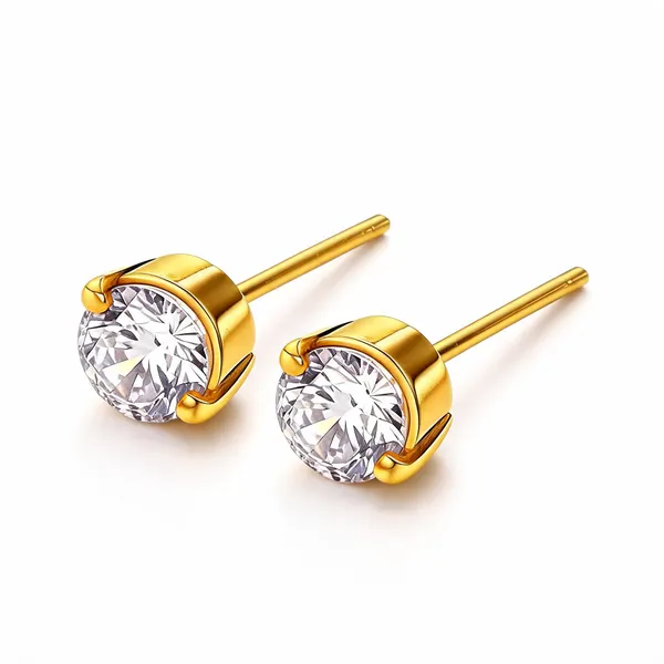 White_Gold_Plated_Brass_Cubic_Zirconia_Solitaire_Stud_Earrings_For_Women_-_Pack_of_2